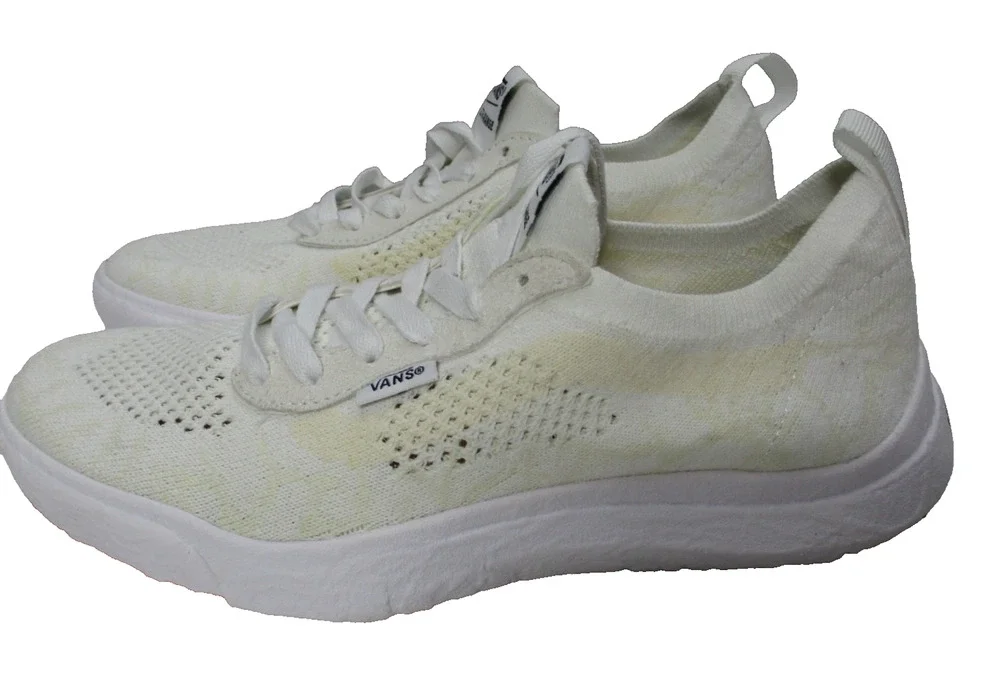 Vans UltraRange VR3 Beige White Knit Sneakers Shoes Womens Sz 8